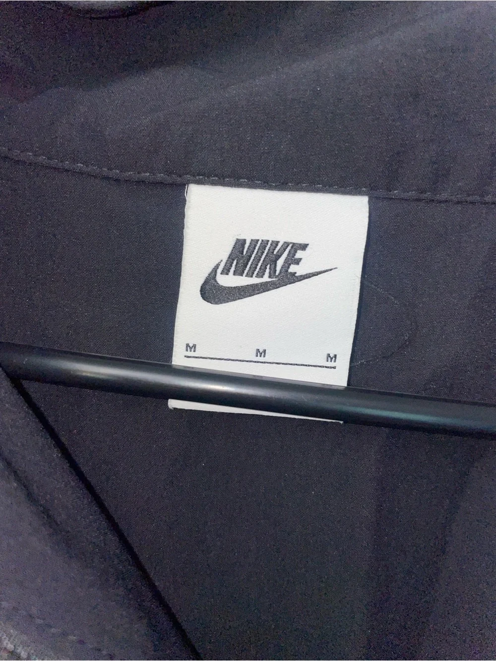 Nike Sportswear Black Half Zip Hooded Windbreaker Jacket Women’s Medium